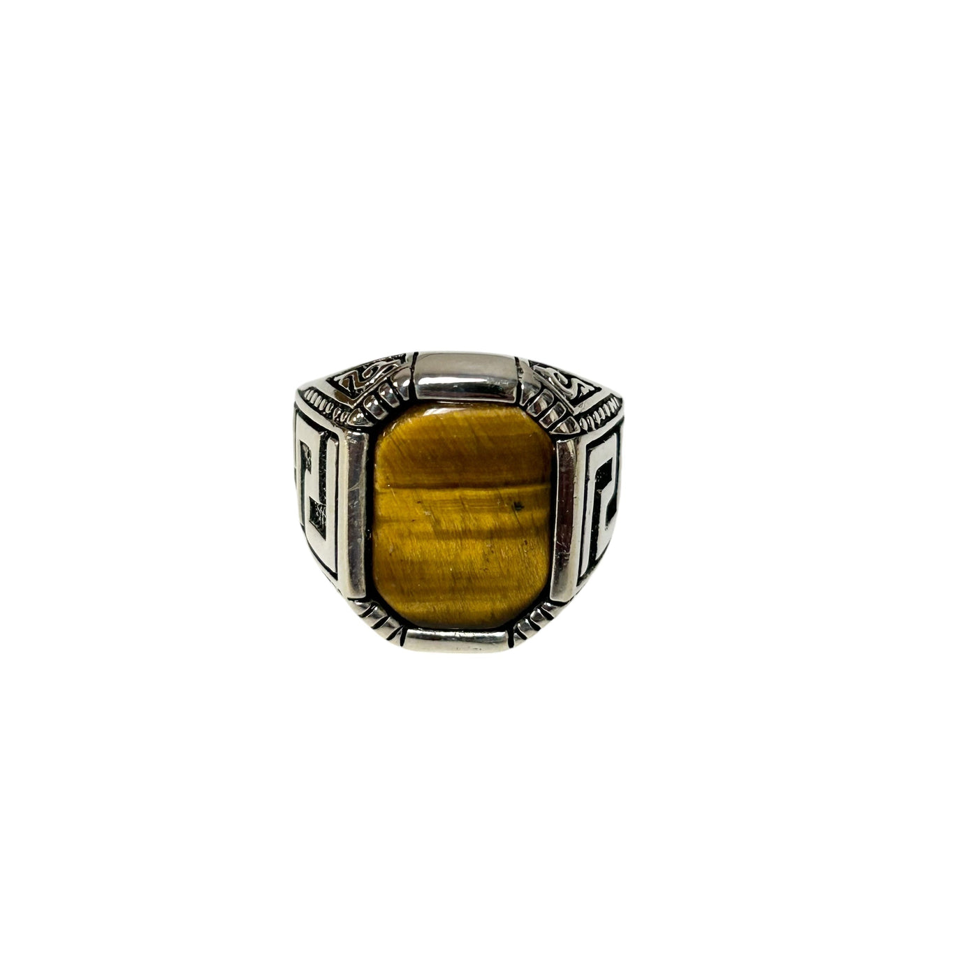 Sterling Silver Tiger Eye Agate Stone Ring