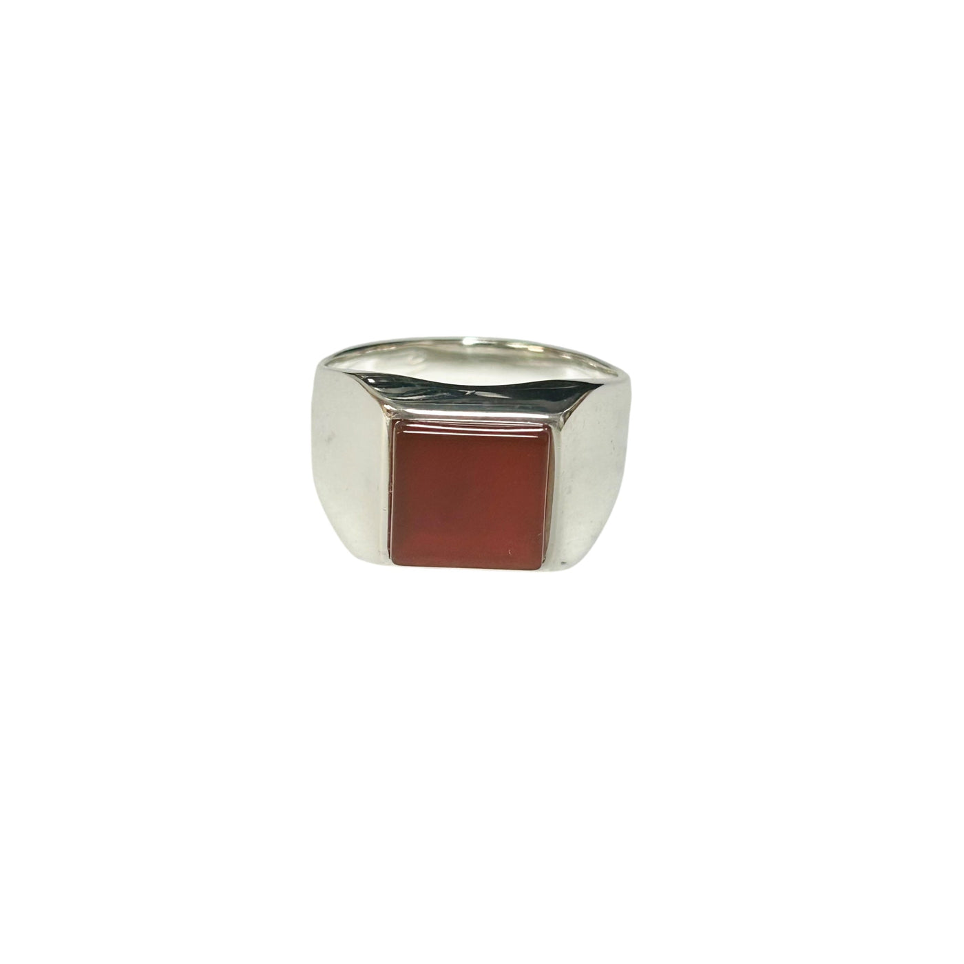 Sterling Silver Red Agate Stone Ring