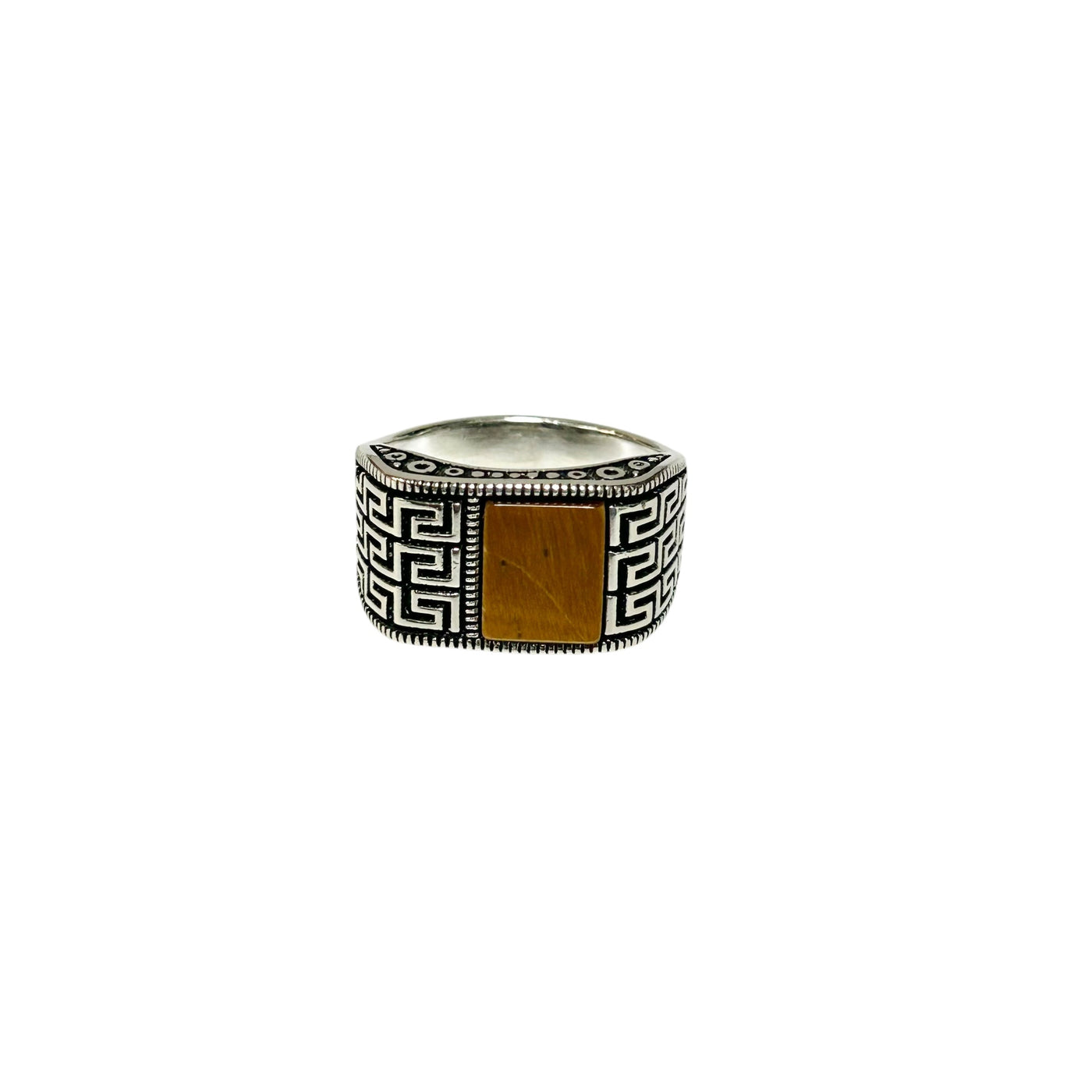 Sterling Silver Tiger Eye Agate Stone Ring