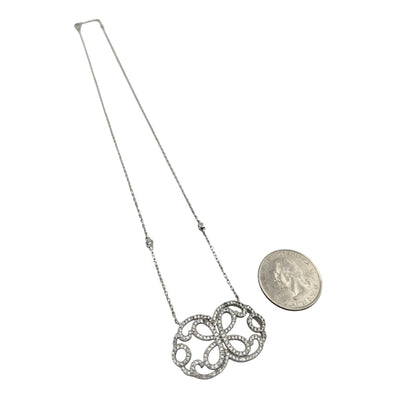 Sterling Silver CZ Womens Necklace