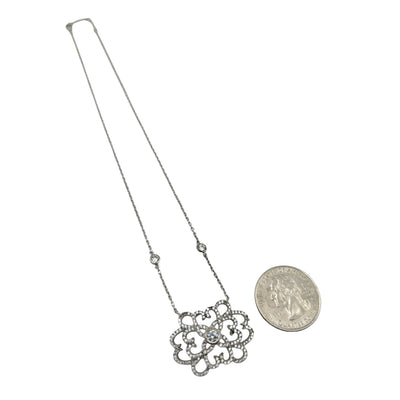 Sterling Silver CZ Womens Necklace