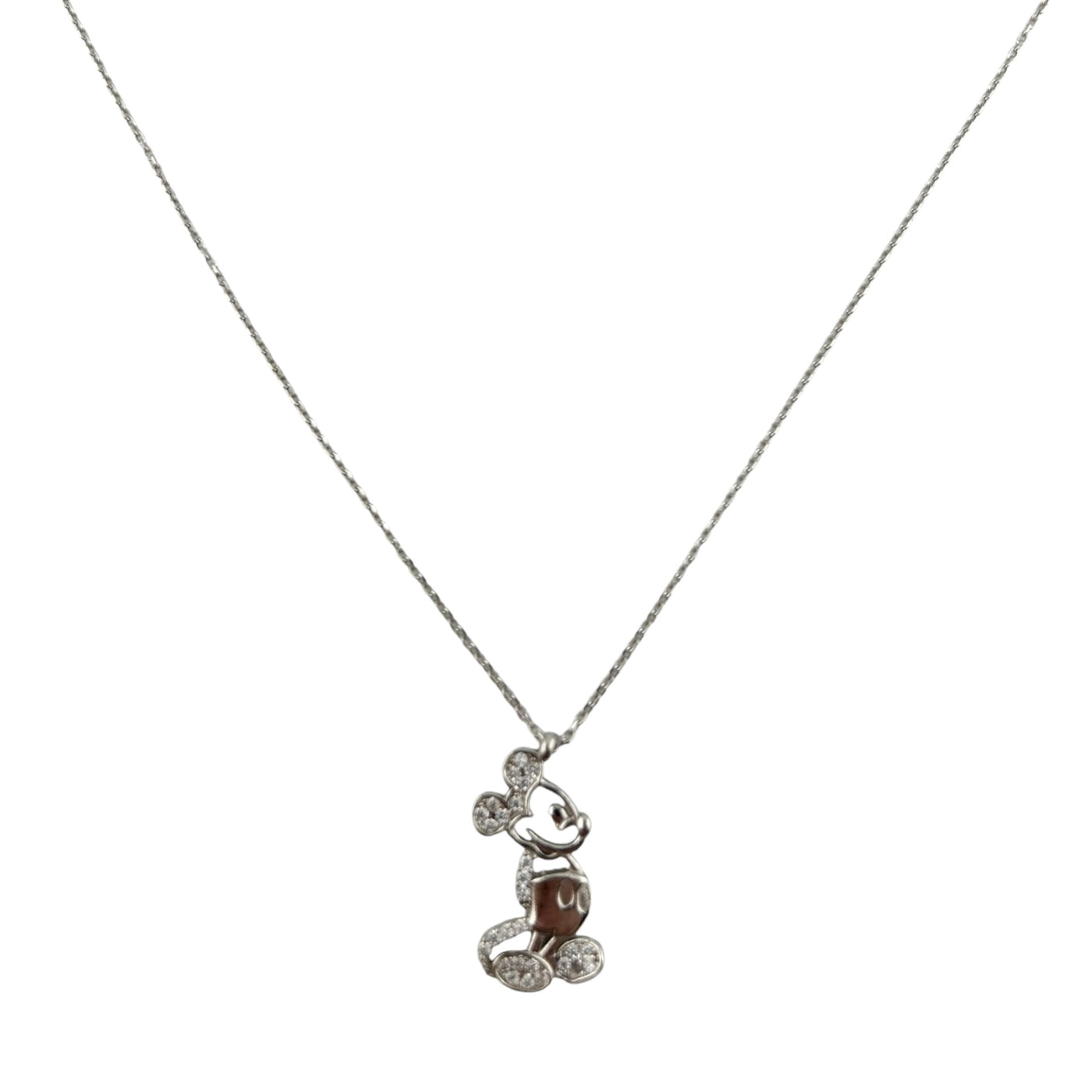 Sterling Silver CZ Womens Necklace