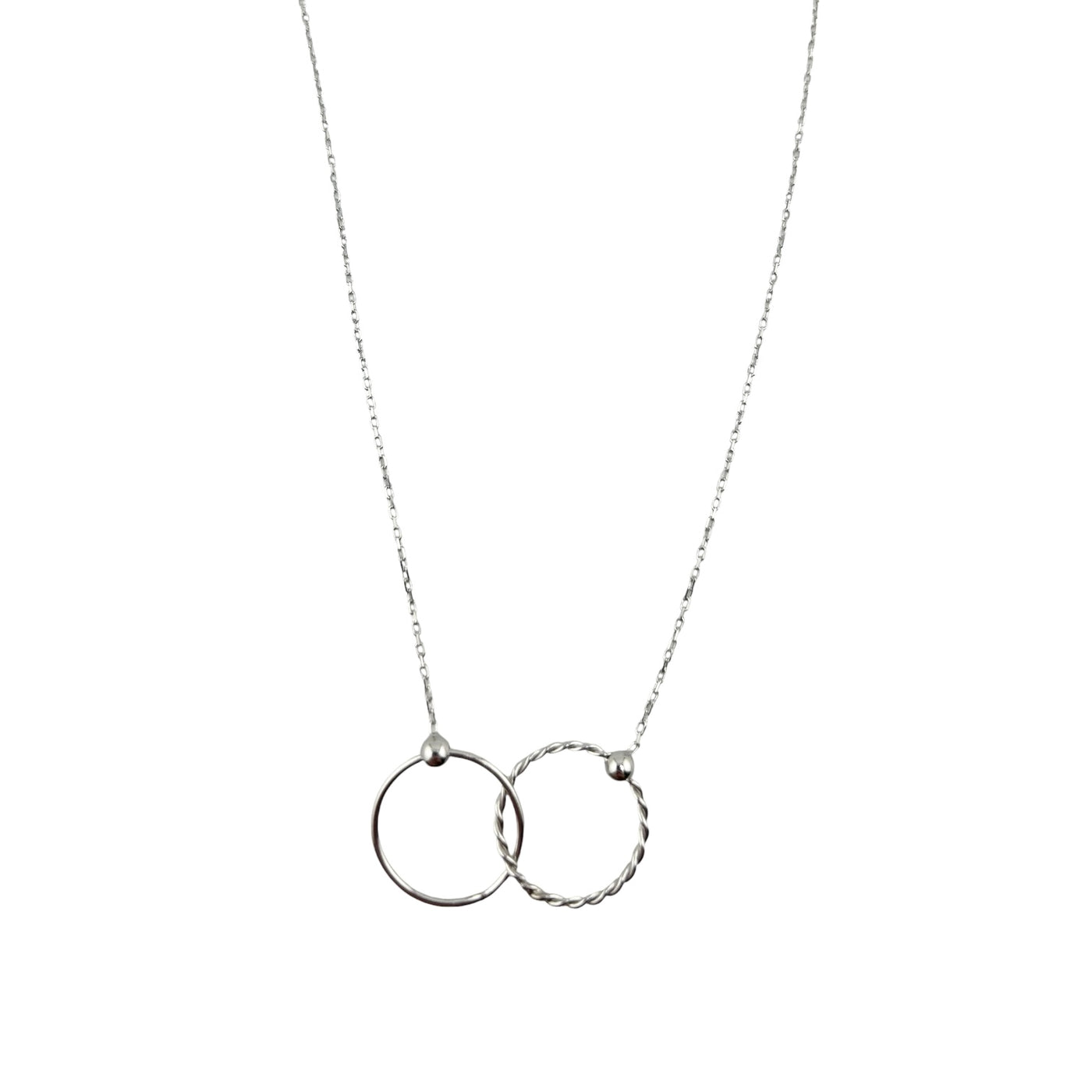 Sterling Silver Loops Womens Necklace