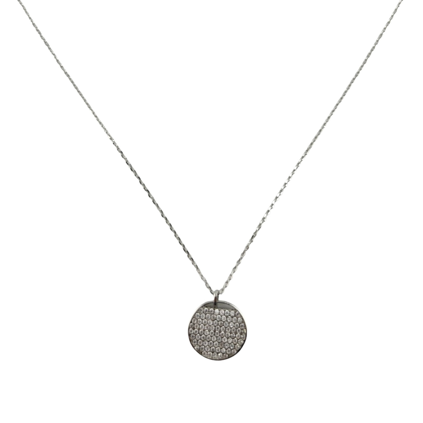 Sterling Silver CZ Womens Necklace