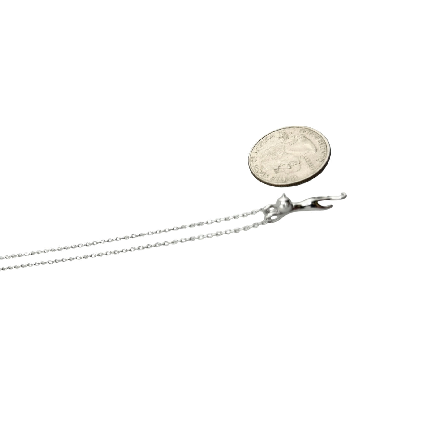 Sterling Silver Cheetah Womens Necklace