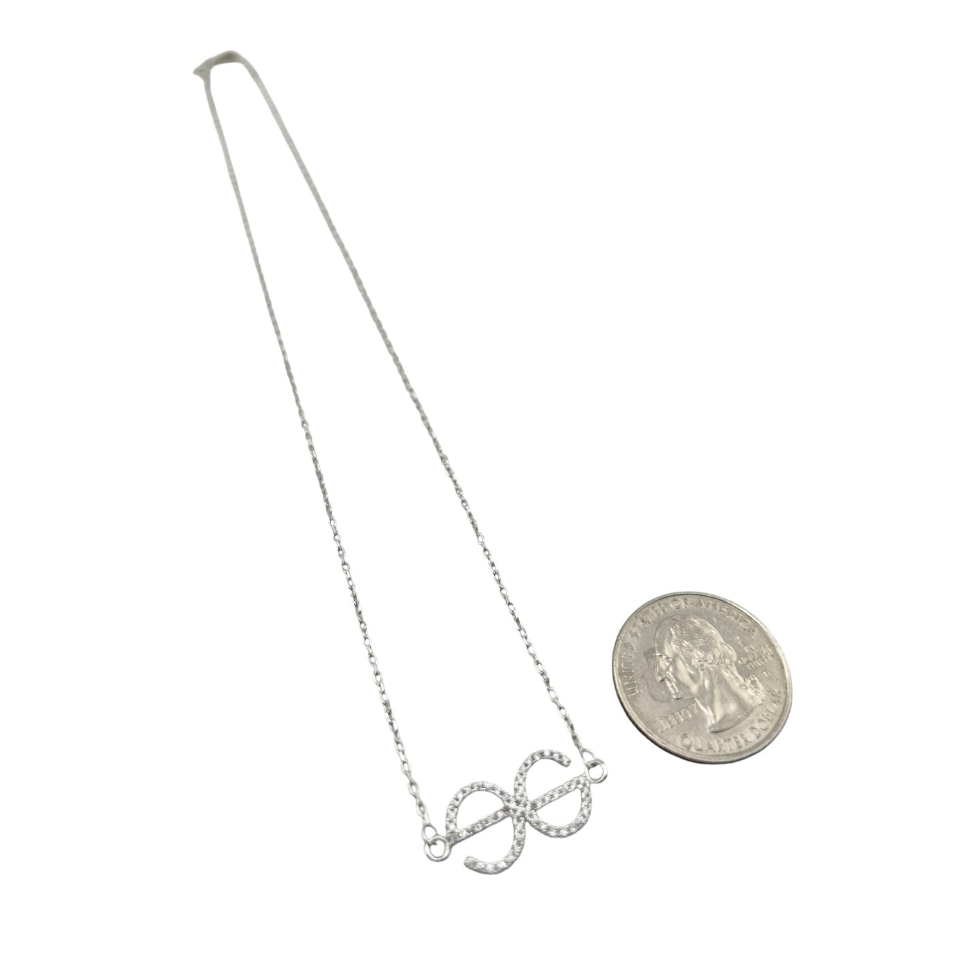 Sterling Silver CZ Womens Necklace