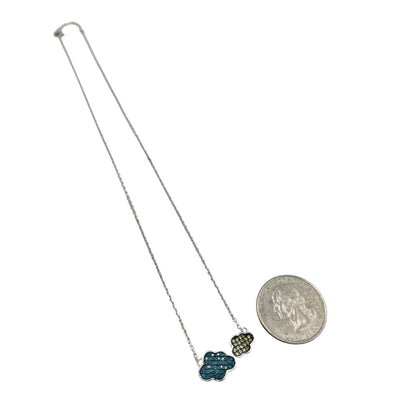 Sterling Silver CZ Clouds Womens Necklace