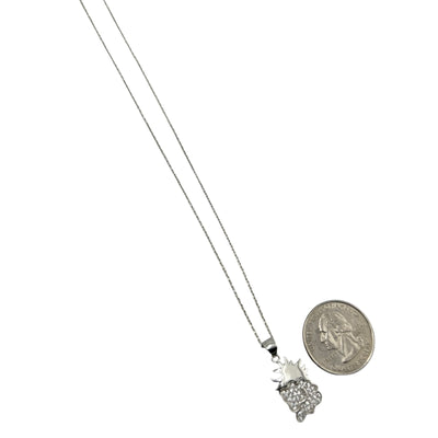 Sterling Silver CZ Cloud Womens Necklace