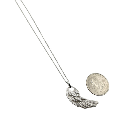 Sterling Silver Feather Womens Necklace