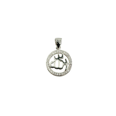 Sterling Silver CZ Allah Pendant Necklace