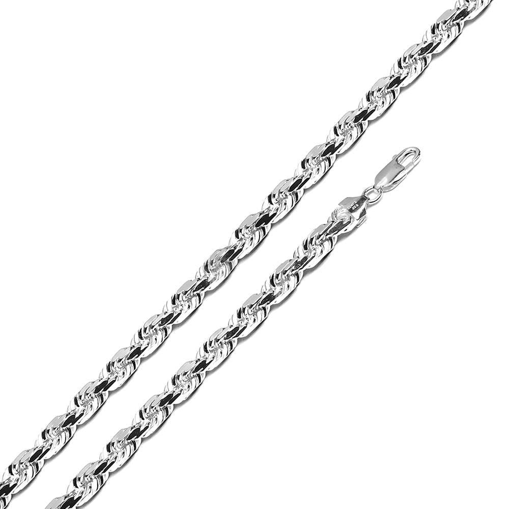 6mm silver rope chain	