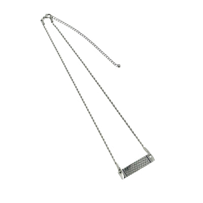 Palestine Kufiya Stainless Steel Bar Necklace