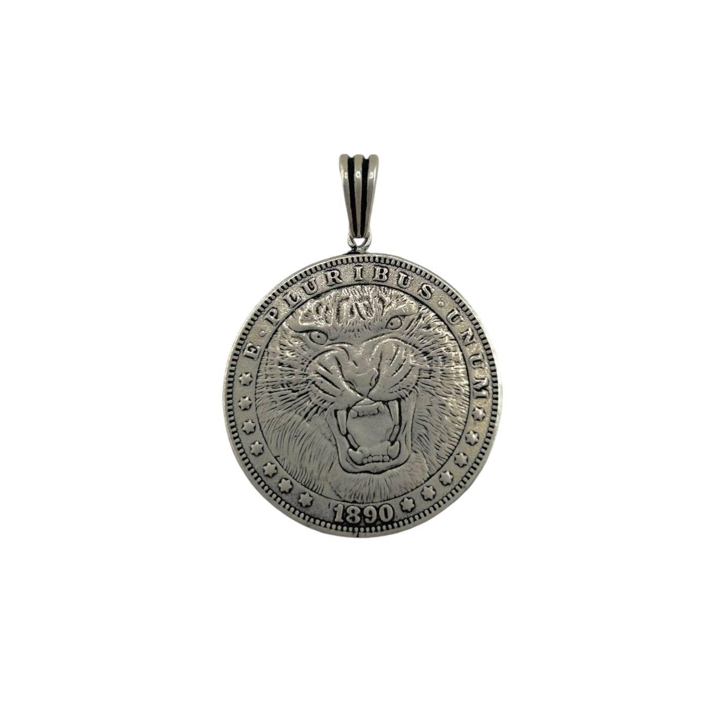 Sterling Silver Replica Coin Mens Necklace