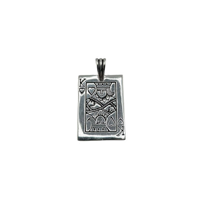 Sterling Silver King of Spades Mens necklace