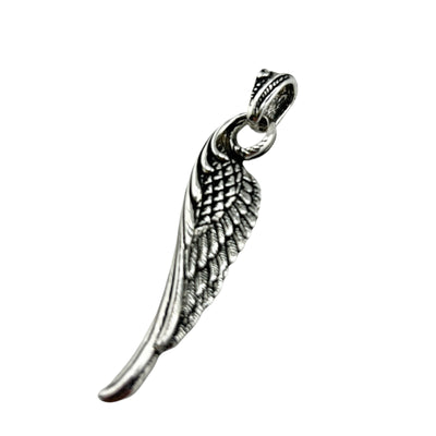 Sterling Silver Wing Mens Necklace