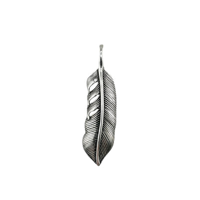 Sterling Silver Leaf Mens Necklace