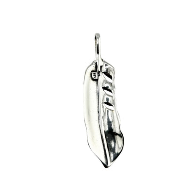 Sterling Silver Leaf Mens Necklace