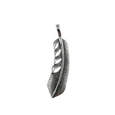 Sterling Silver Leaf Mens Necklace