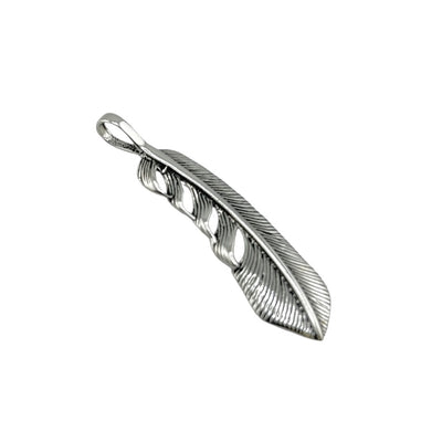 Sterling Silver Leaf Mens Necklace