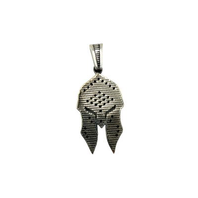 Sterling Silver Gladiator Mask Mens Necklace