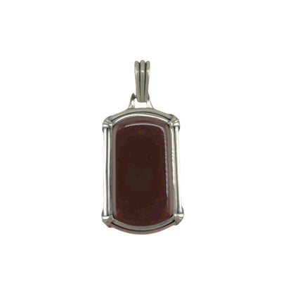 Sterling Silver Agate Mens Necklace