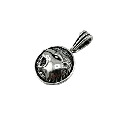 Sterling Silver Bobcat Mens Necklace