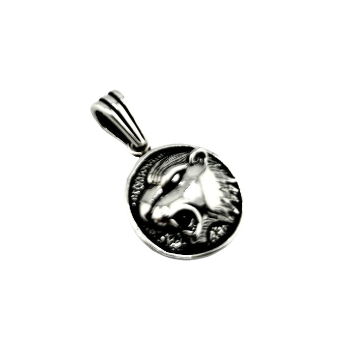 Sterling Silver Bobcat Mens Necklace