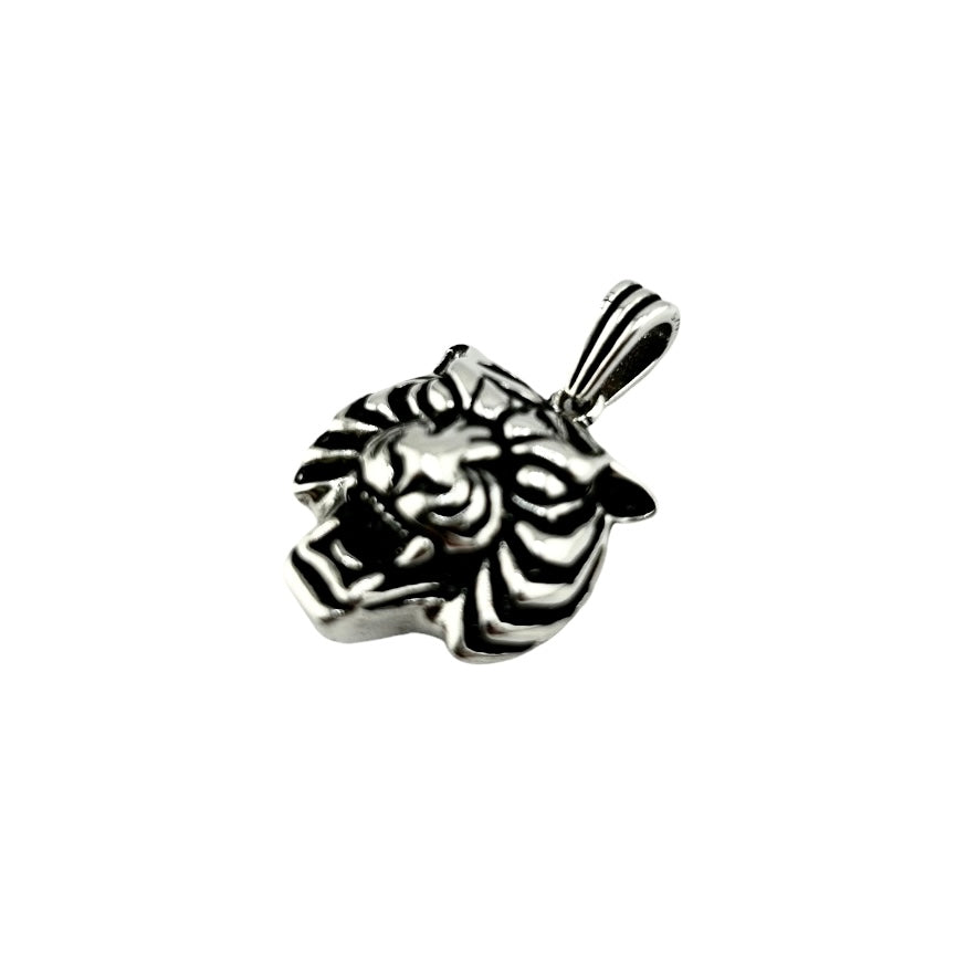 Sterling Silver Tiger Mens Necklace