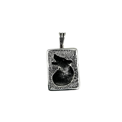 Sterling Silver Coyote Mens Necklace