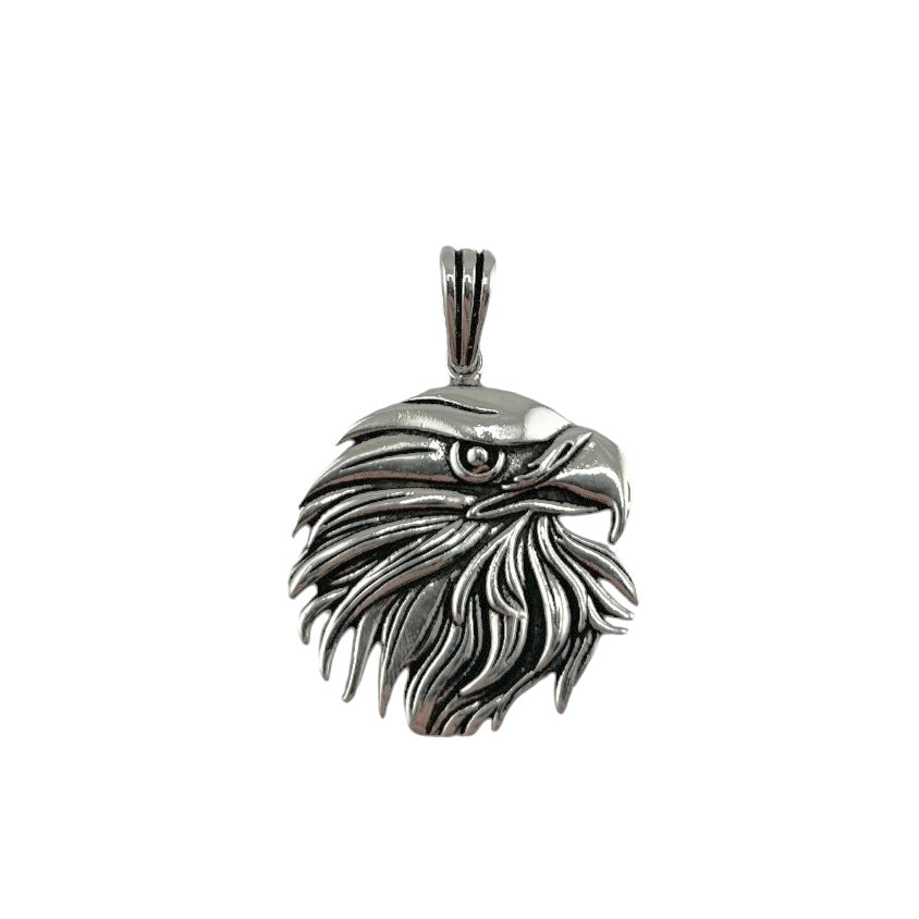 Sterling Silver Eagle Mens Necklace