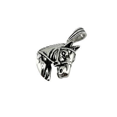 Sterling Silver Horse Mens Pendant