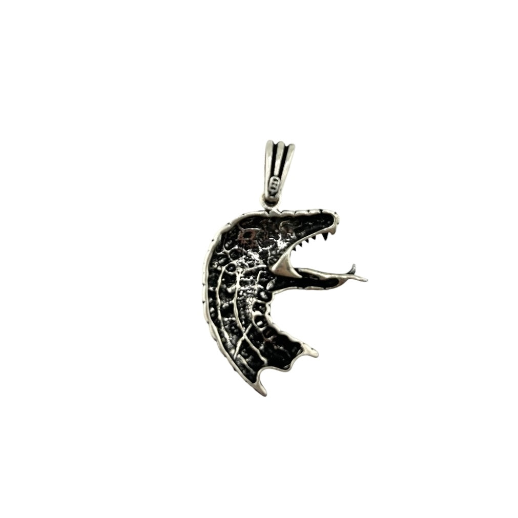 Sterling Silver Dragon Mens Necklace