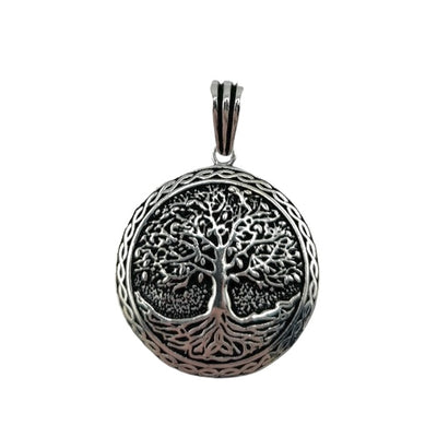 Sterling Silver Tree of Life Mens Necklace