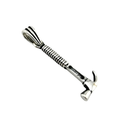 Sterling Silver Hammer Mens Necklace