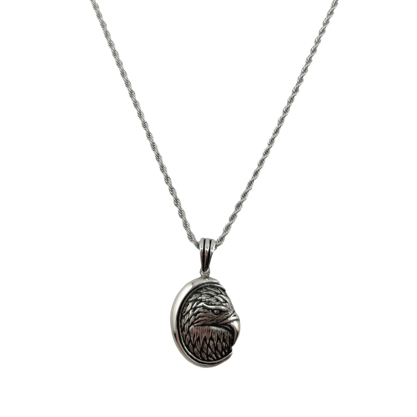 Sterling Silver Eagle Mens Necklace