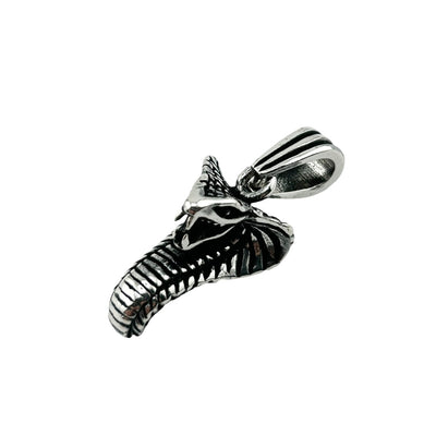 Sterling Silver Cobra Mens Necklace