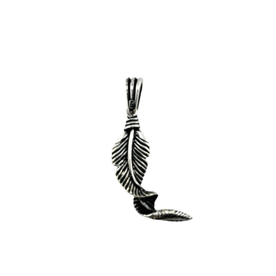 Sterling Silver Leaf Mens Necklace