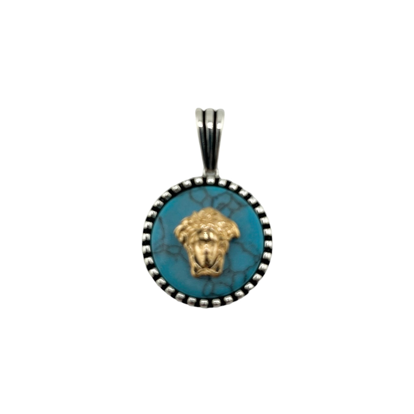 Sterling Silver Turquoise Mens Necklace