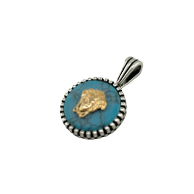 Sterling Silver Turquoise Mens Necklace