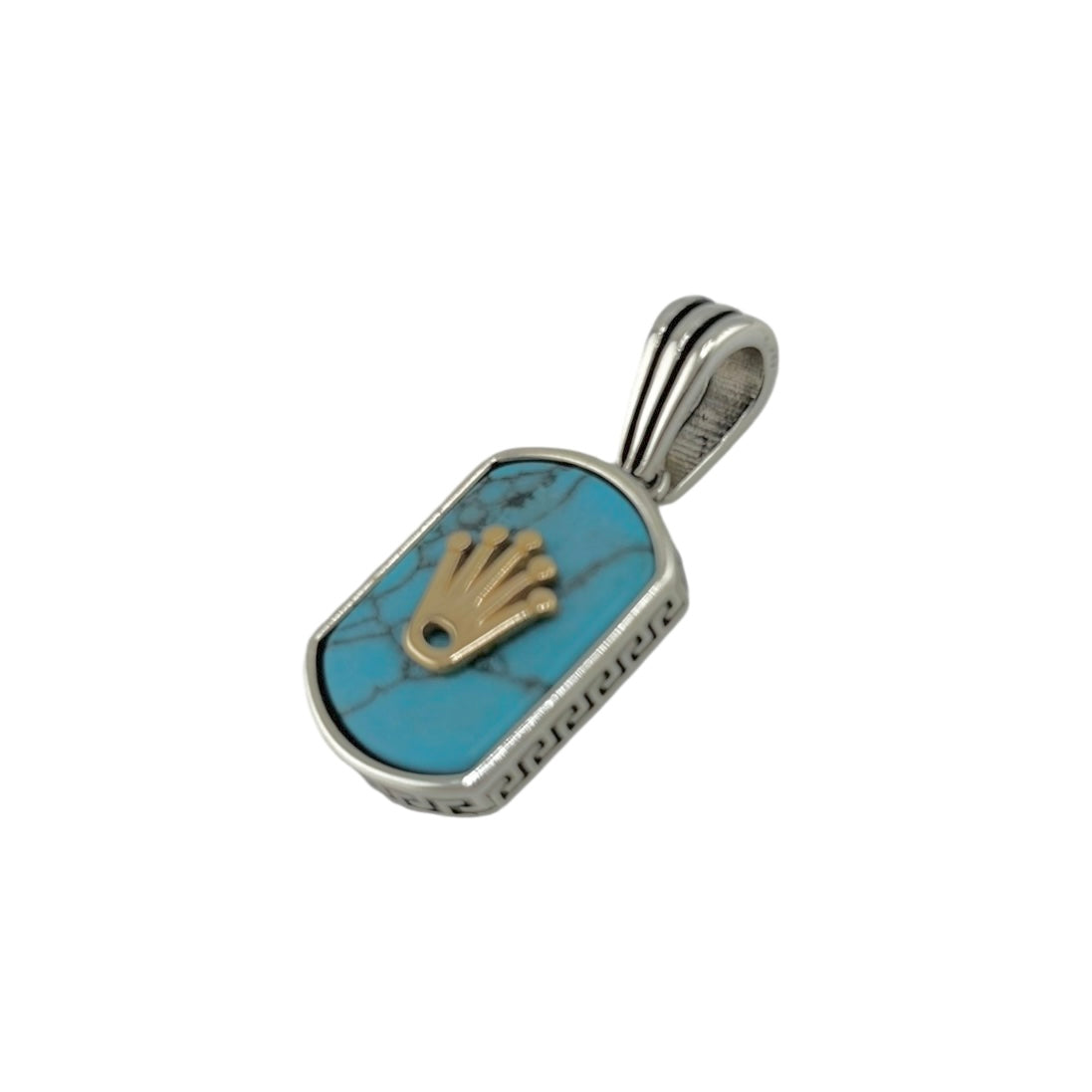 Sterling Silver Turquoise Mens Necklace