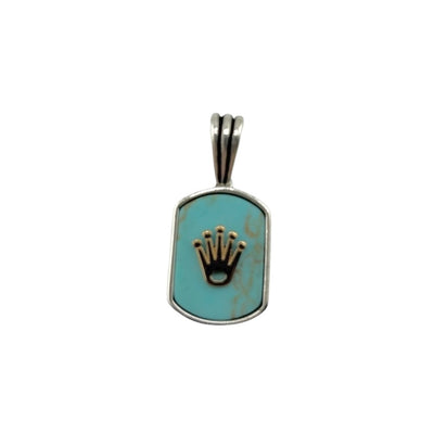 Sterling Silver Light Turquoise Mens Necklace