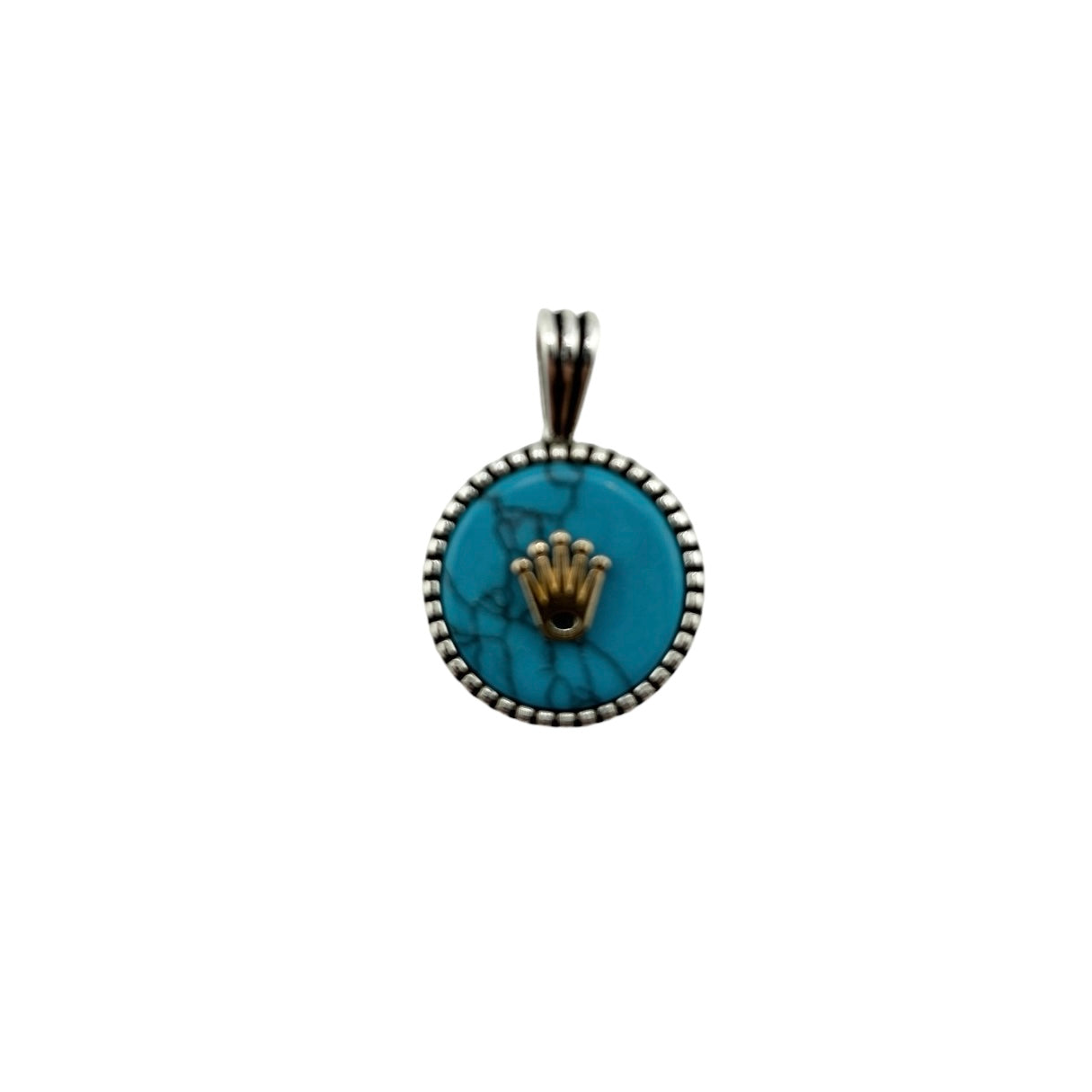 Sterling Silver Turquoise Mens Necklace