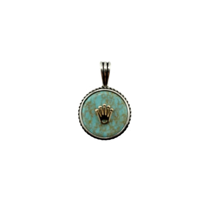 Sterling Silver Light Turquoise Mens Necklace