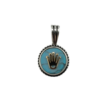 Sterling Silver Turquoise Mens Necklace