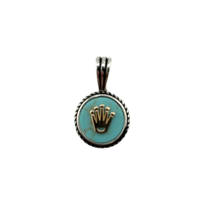 Sterling Silver Light Turquoise Mens Necklace