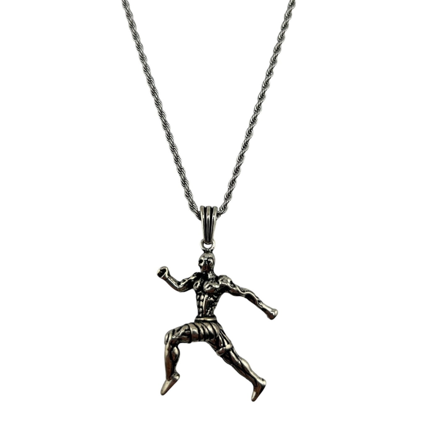 Sterling Silver Runner Mens Necklace