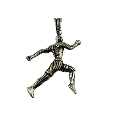 Sterling Silver Runner Mens Necklace