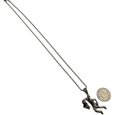 Sterling Silver Slam Dunk Mens Necklace