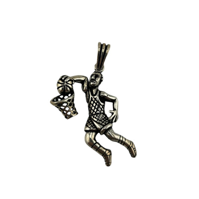 Sterling Silver Slam Dunk Mens Necklace