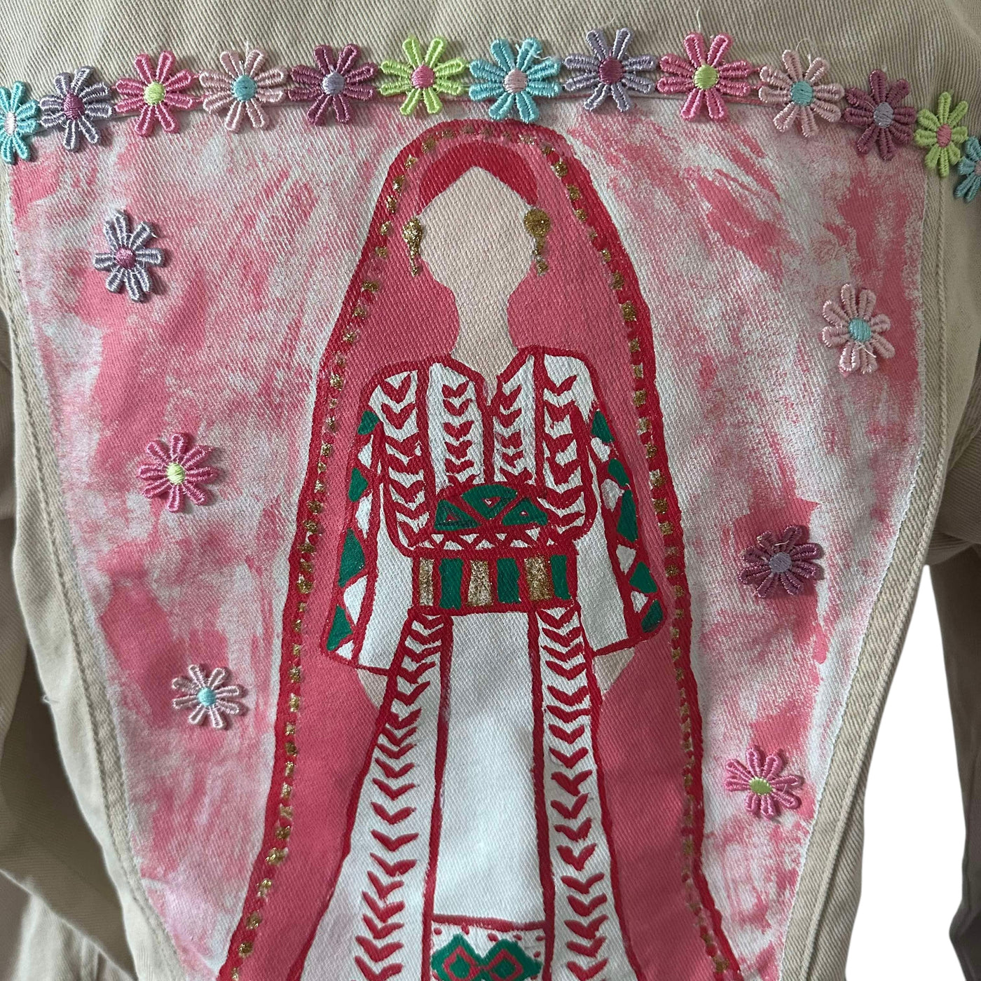 Hand-Painted Falaha Jean Jacket